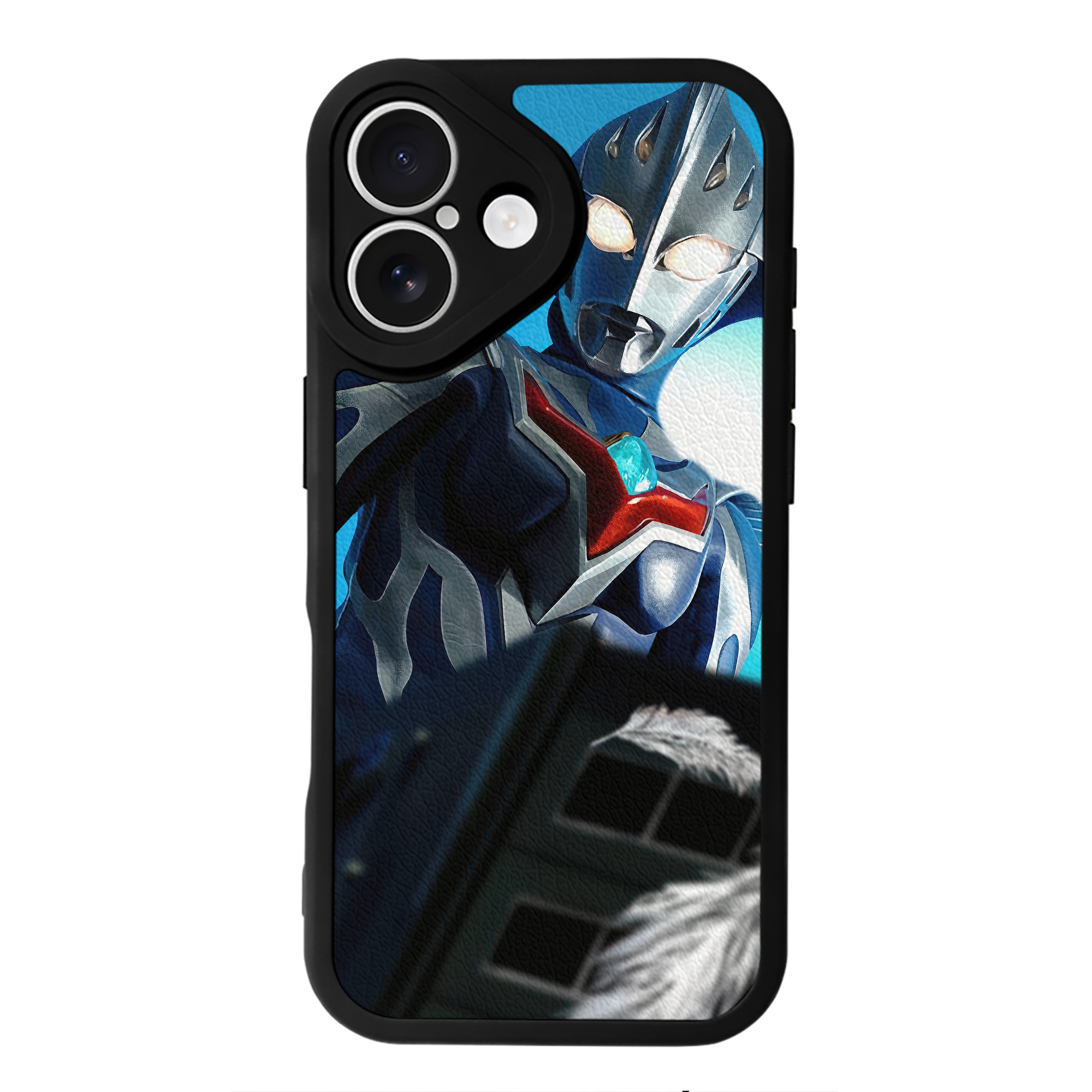 （画像用） ウルトラマン Ultraman 【iPhone 16シリーズ対応】シリコンスマホケース（レザー調） 材質：シリコン